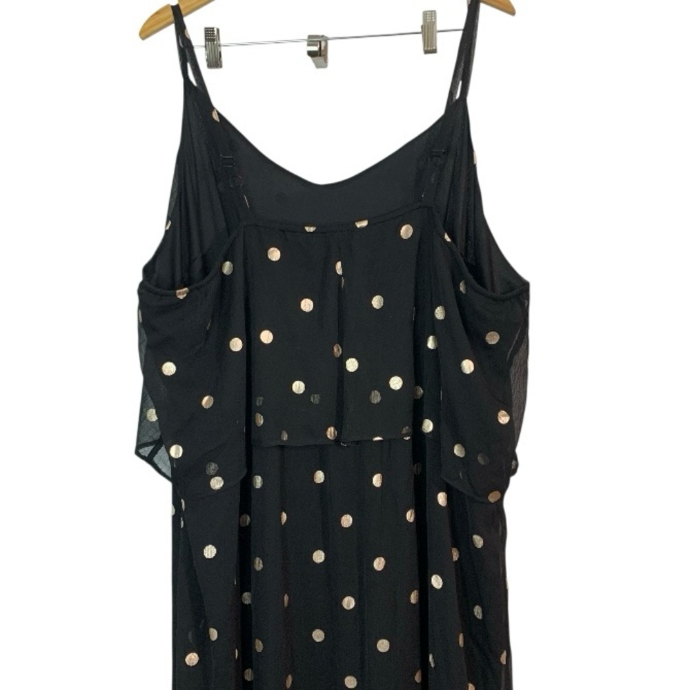 CAPSULE Black Maxi Dress with Rose Gold Spots Sz 28 - Picture 7 of 11